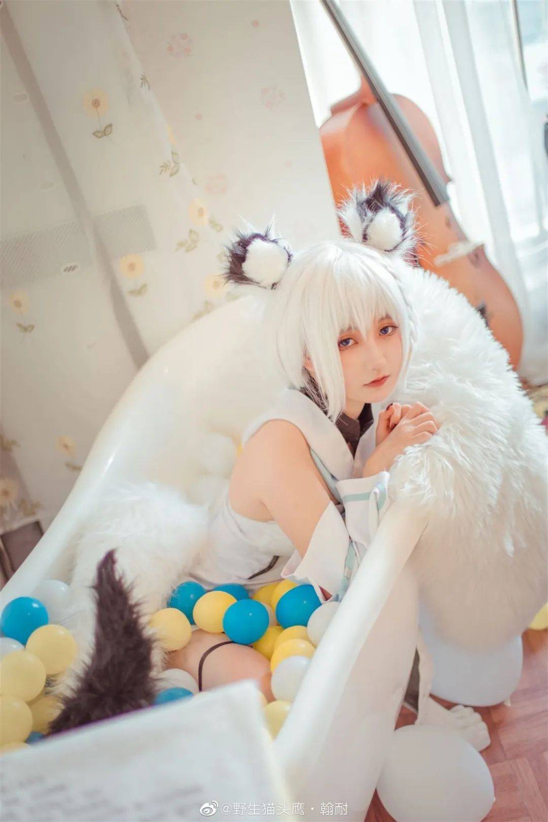 cos—《白上吹雪》兽耳,请和我一起玩吧